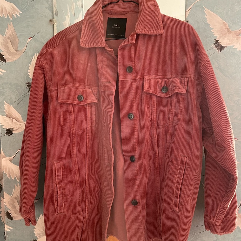 ZARA | Women’s Pink corduroy jacket